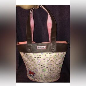New Vintage Sanrio Hello Kitty My Melody Tote Shoulder Bag.
